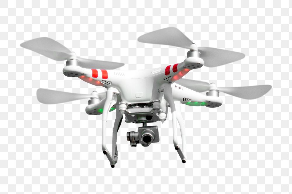 Spying quadcopter drone png, transparent background