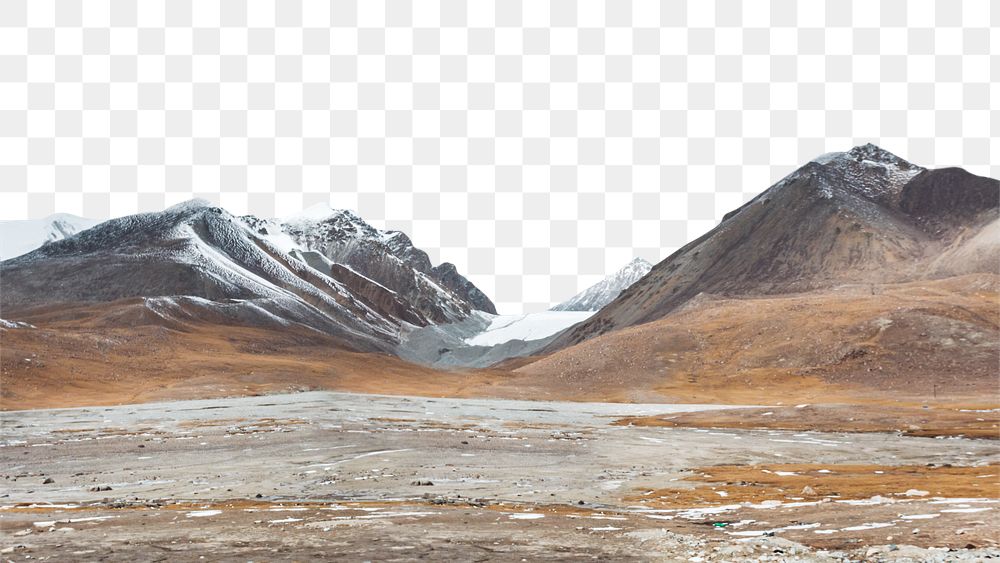 PNG Himalaya mountains border, transparent background