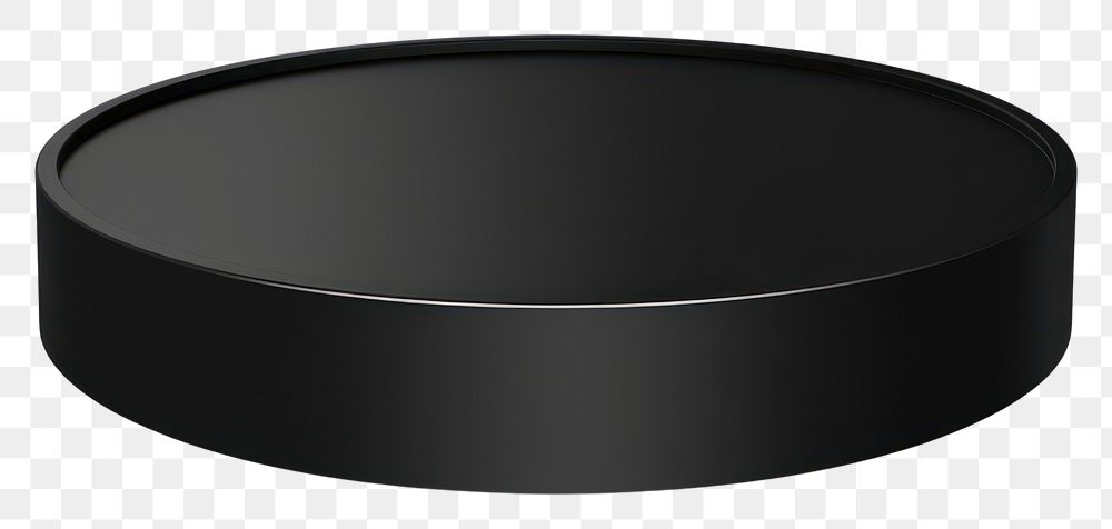 PNG  Circle black podium  simplicity dishware. AI generated Image by rawpixel.