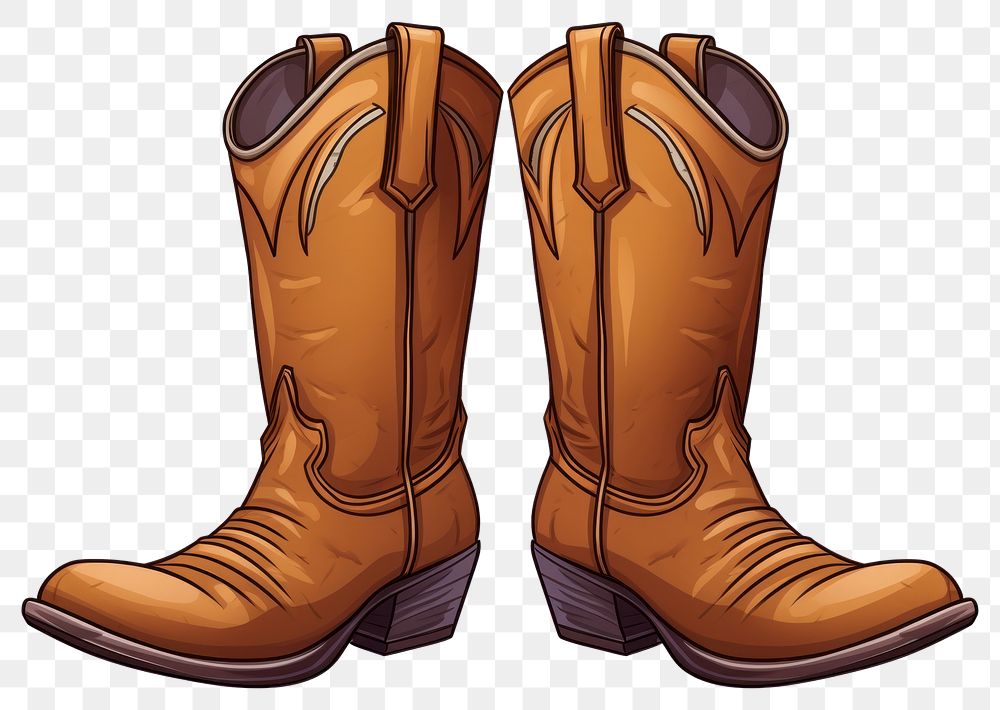 PNG Cowboy boots footwear cartoon shoe. AI generated Image by rawpixel.