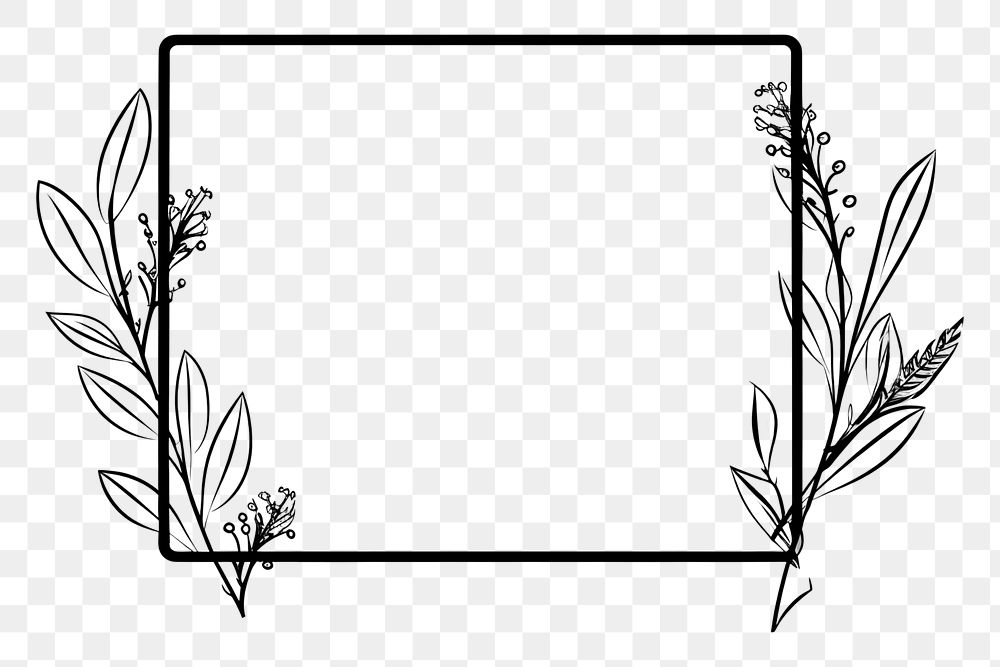PNG Photo Frame drawing sketch frame. AI generated Image by rawpixel.