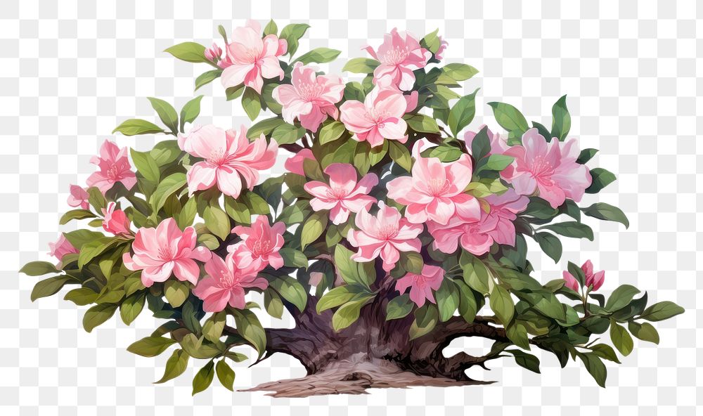 PNG Plant illustration flower blossom tree. AI generated Image by rawpixel.