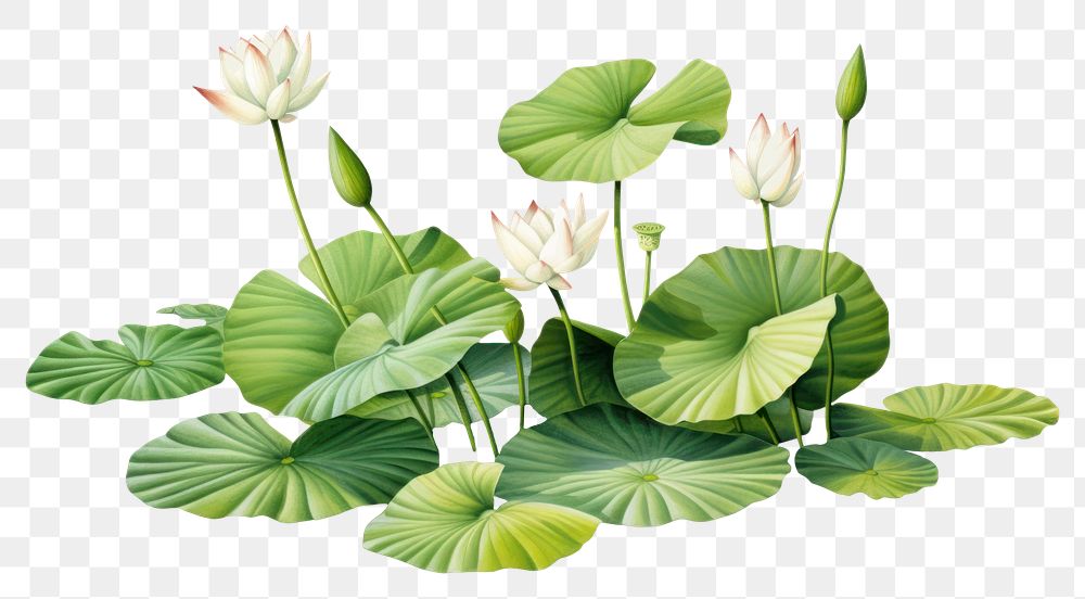 PNG Plant illustration lily flower green. AI generated Image by rawpixel.