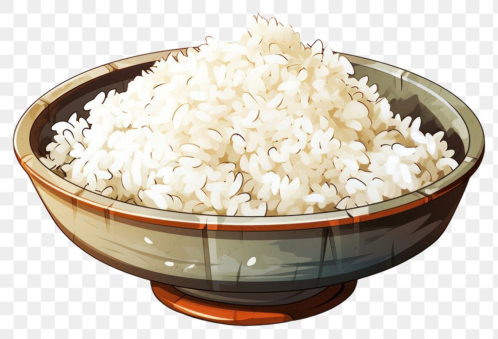 PNG Rice food bowl container. AI generated Image by rawpixel.