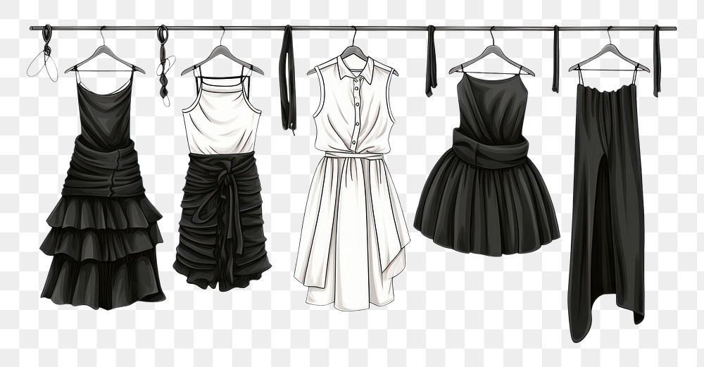 PNG  Clothes fashion dress black. AI generated Image by rawpixel.
