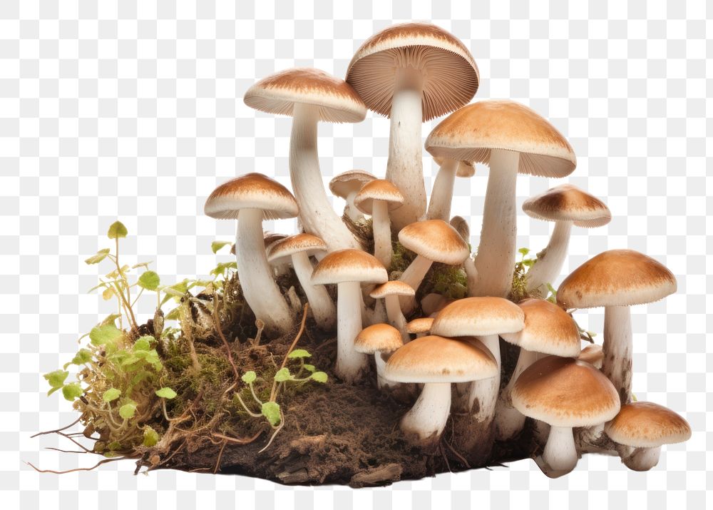 PNG Natural mushroom border fungus plant white background. 