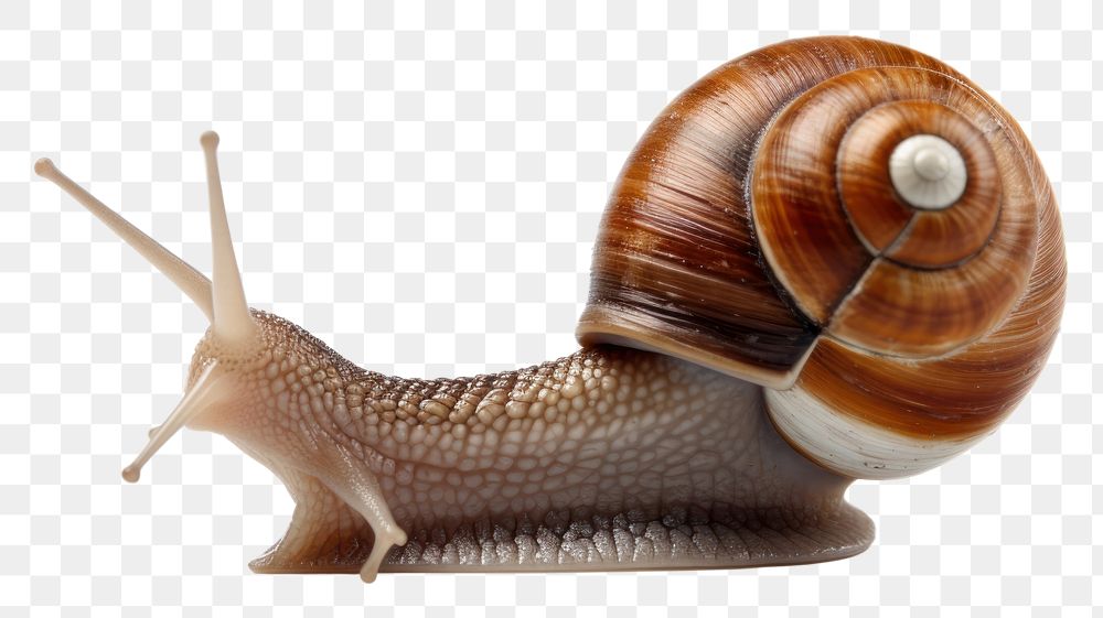 PNG Snail animal white background invertebrate. AI generated Image by rawpixel.