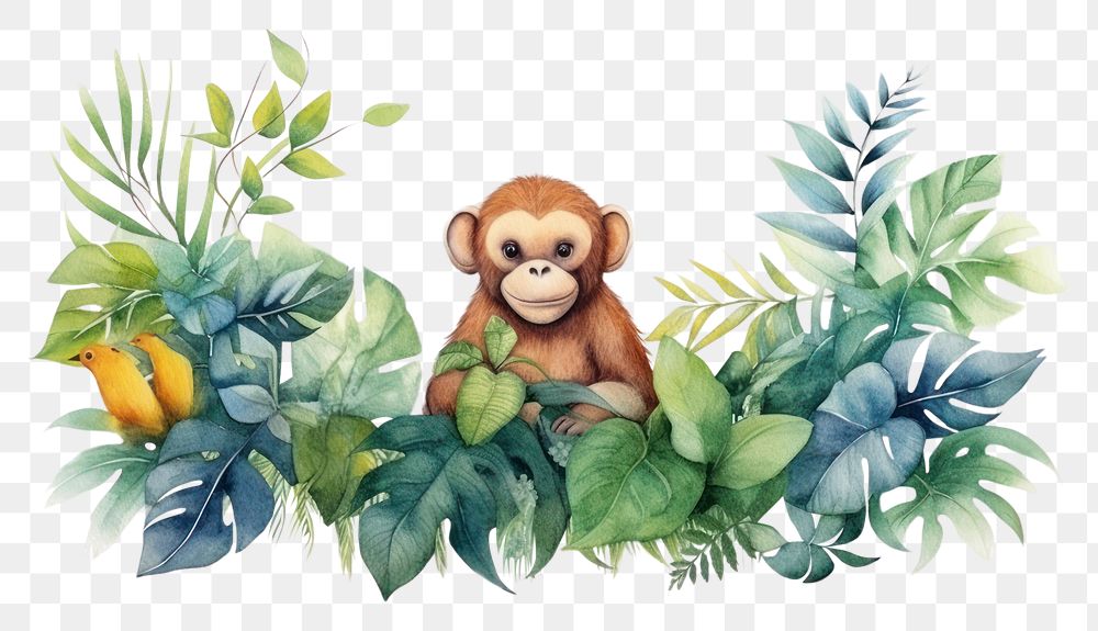 PNG Jungle mammal monkey nature. AI generated Image by rawpixel.
