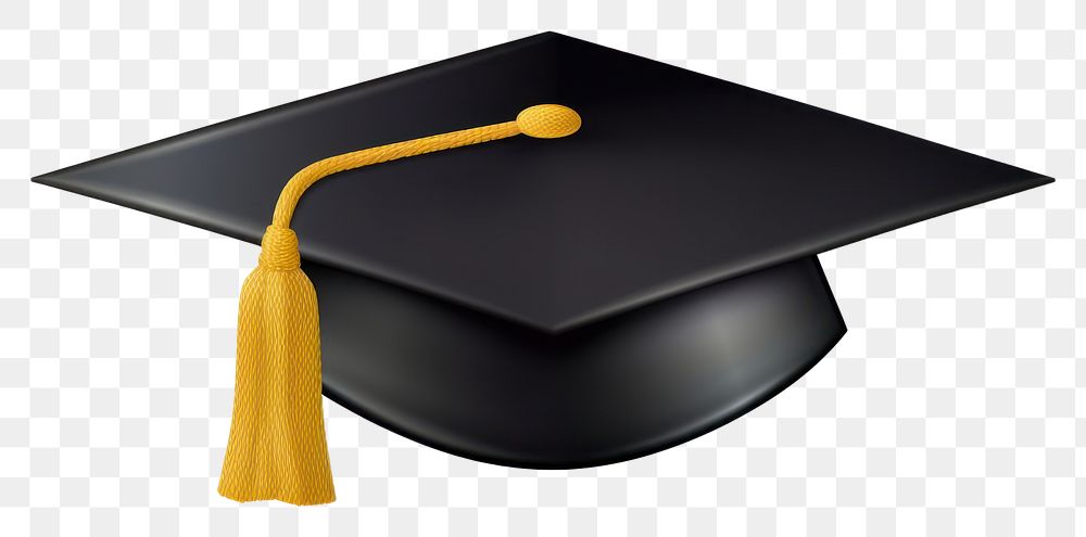 PNG Graduation cap white background intelligence achievement. AI generated Image by rawpixel.