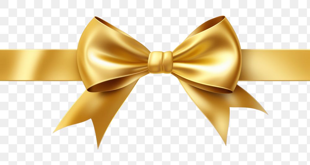 PNG Ribbin gold bow white background