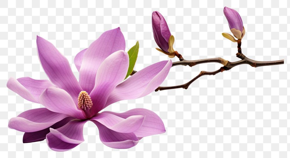 PNG  Magnolia flower blossom orchid. AI generated Image by rawpixel.