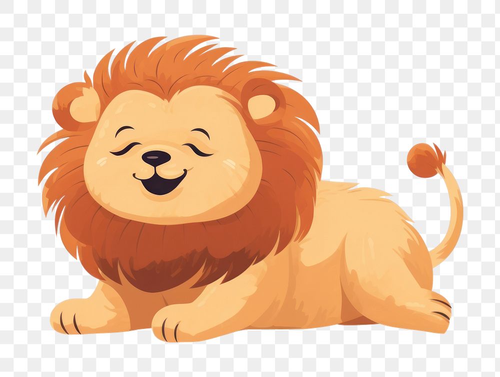 PNG Chubby Cute lion jumping mammal animal representation. AI generated Image by rawpixel.
