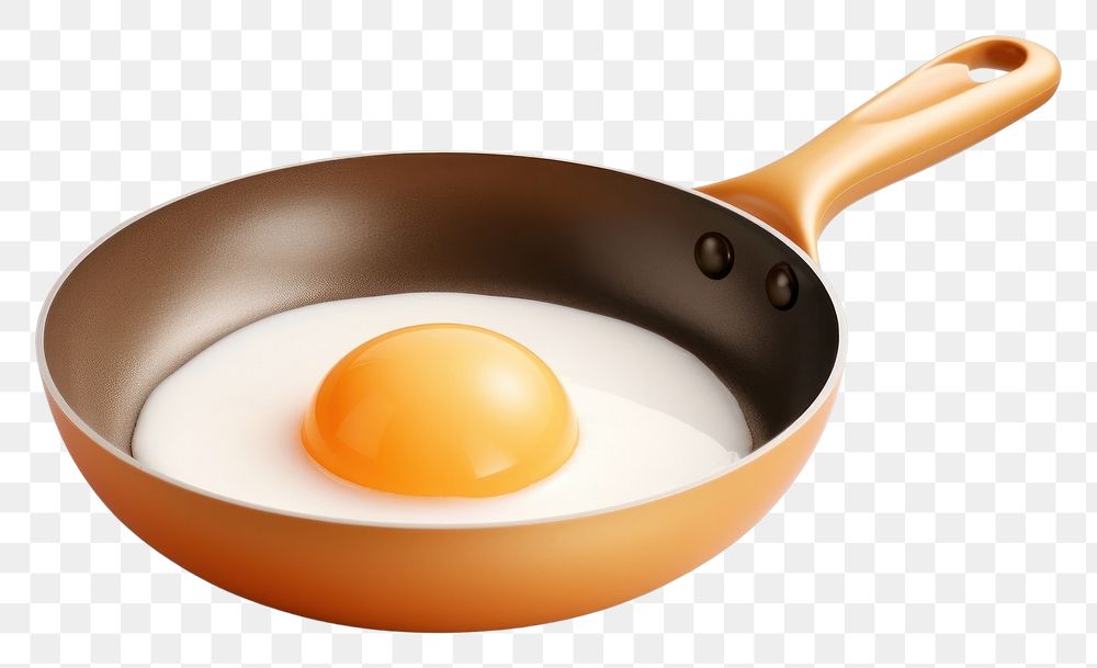 PNG Pan egg white background frying pan. AI generated Image by rawpixel.