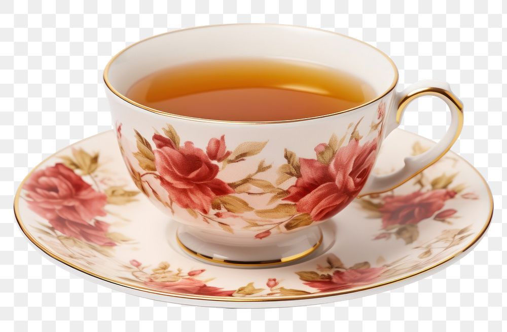 PNG  Cup tea saucer drink. AI generated Image by rawpixel.