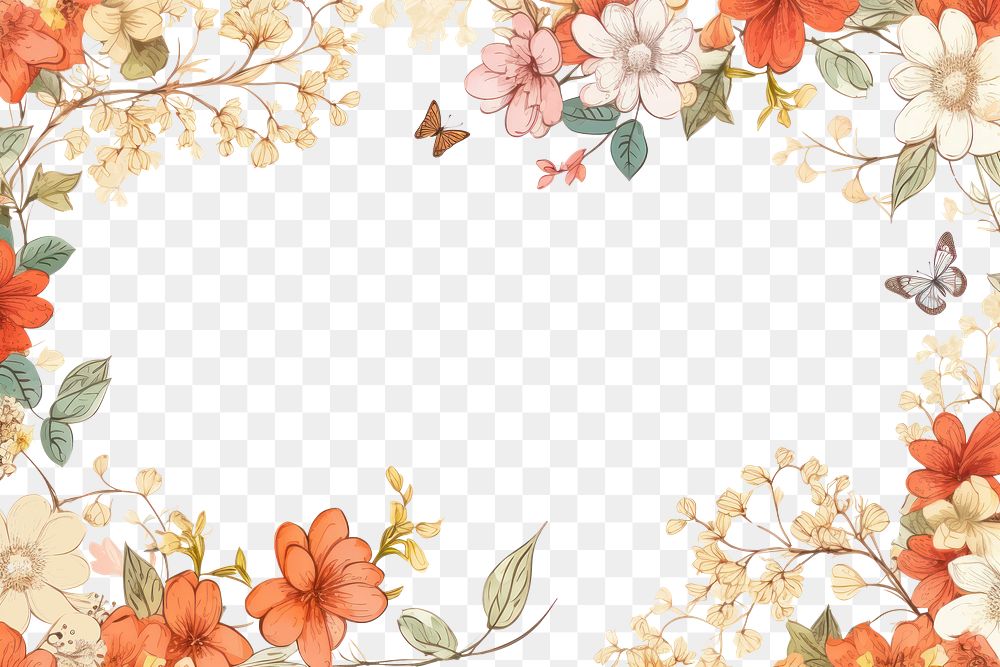 PNG  Pattern flower plant backgrounds. AI generated Image by rawpixel.