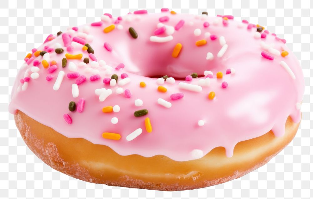 PNG  Donut dessert food cake. AI generated Image by rawpixel.
