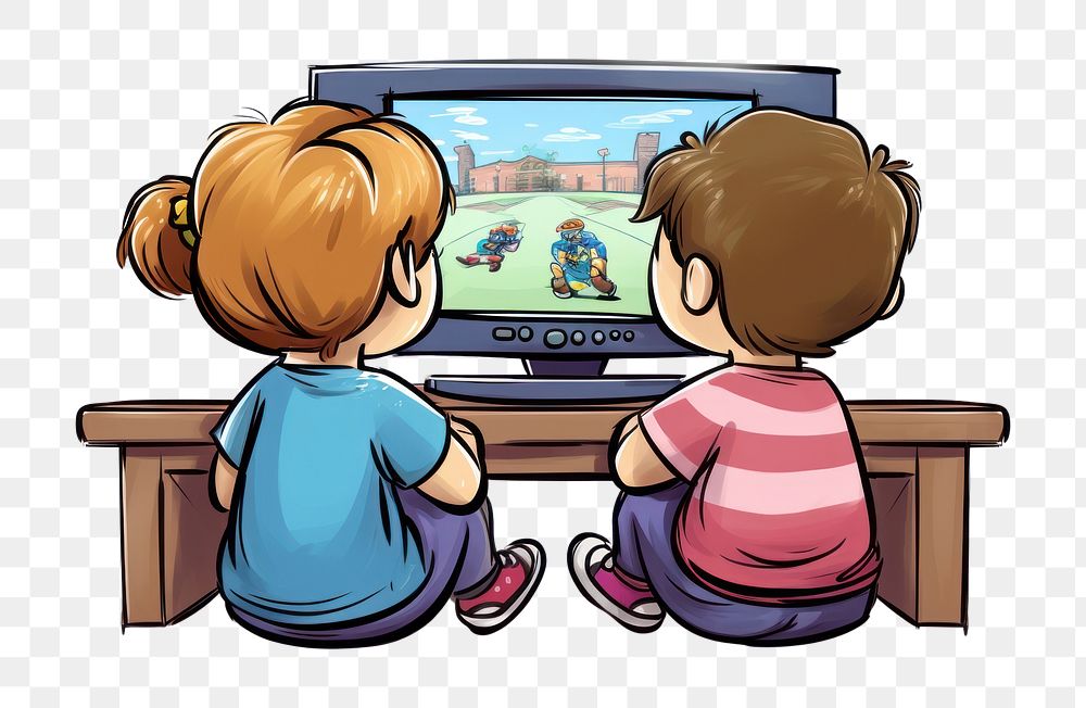 PNG Kids playing console video game television screen adult. AI generated Image by rawpixel.