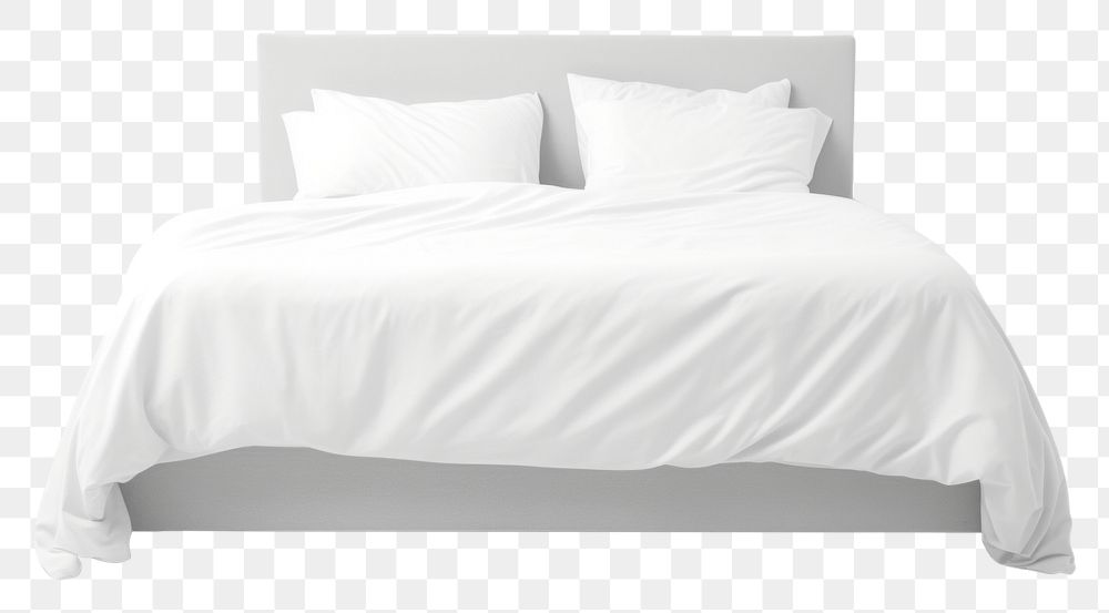 PNG White bed. AI generated Image by rawpixel.