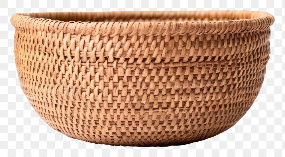 PNG  Woven basket bowl  container. 