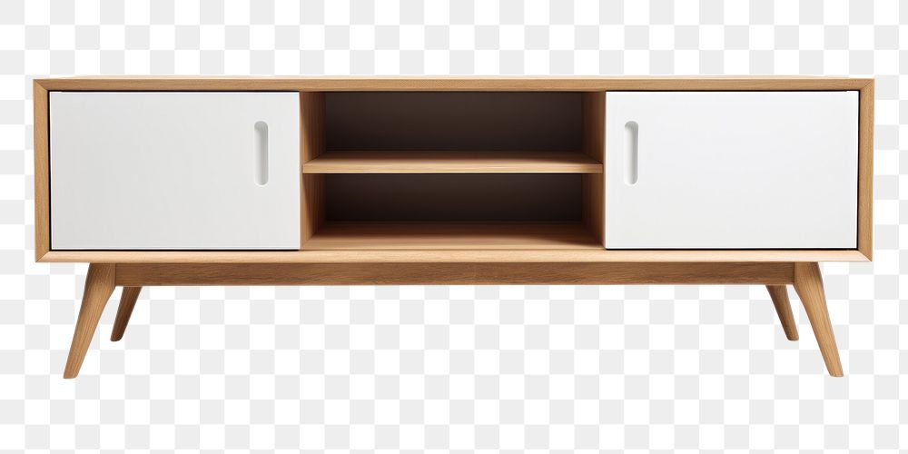 PNG  Tv cabinet sideboard furniture white. AI generated Image by rawpixel.