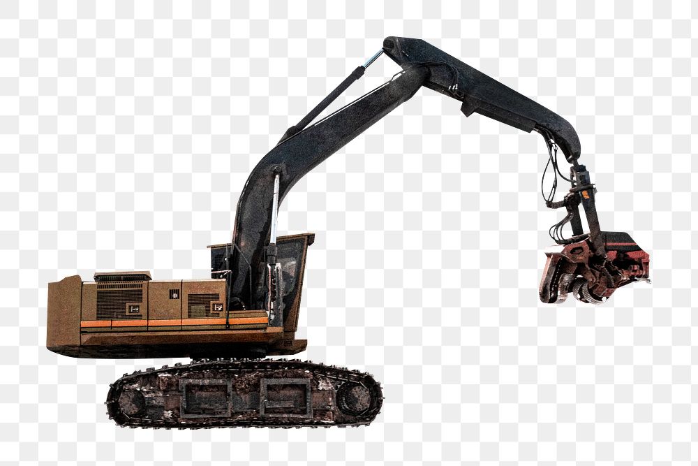 Feller buncher png sticker, harvester image on transparent background