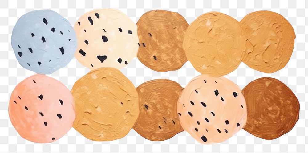 PNG  Cookies paper art confectionery. AI generated Image by rawpixel.
