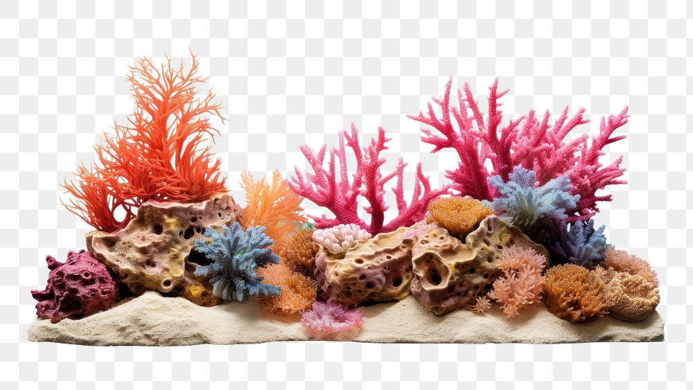 PNG Coral reef aquarium nature fish. 