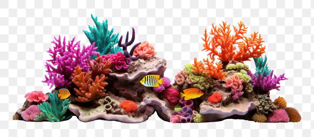 PNG Coral reef aquarium nature animal. AI generated Image by rawpixel.