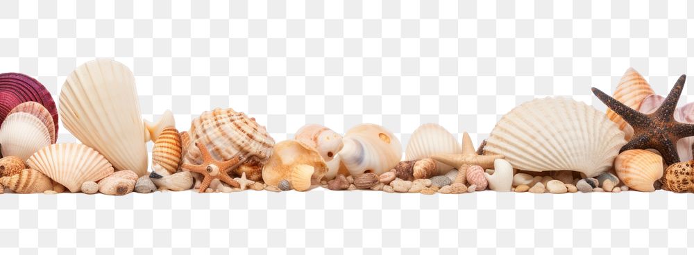 PNG Seashells white background invertebrate variation. AI generated Image by rawpixel.