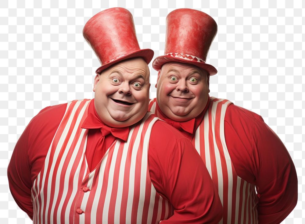 PNG Tweedle dee twins portrait adult photo. AI generated Image by rawpixel.