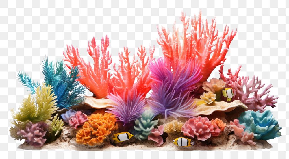 PNG Coral reef aquarium nature sea. AI generated Image by rawpixel.