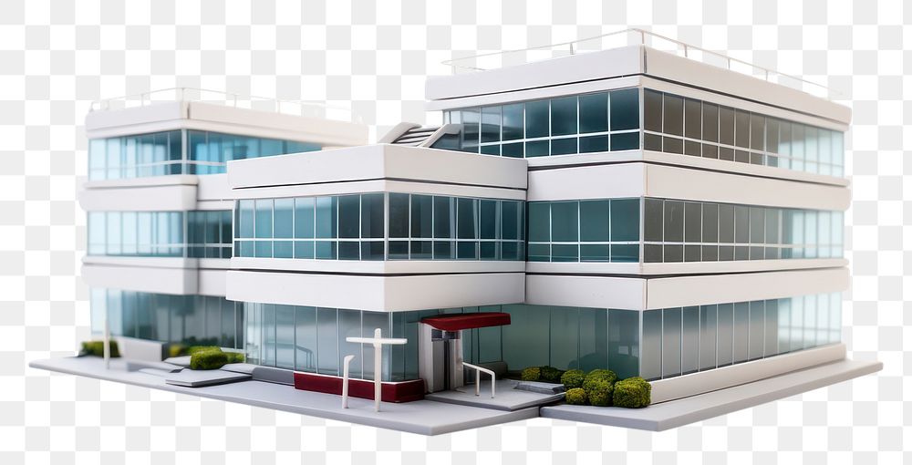 PNG  Office building architecture city white background. AI generated Image by rawpixel.