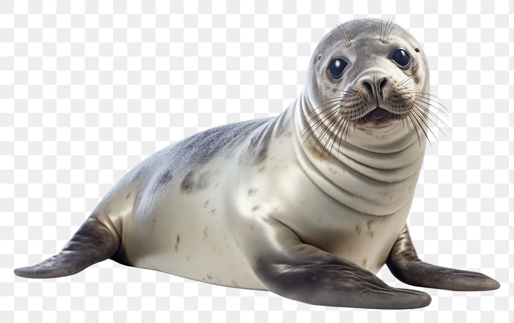 PNG Seal animal mammal white background. AI generated Image by rawpixel.