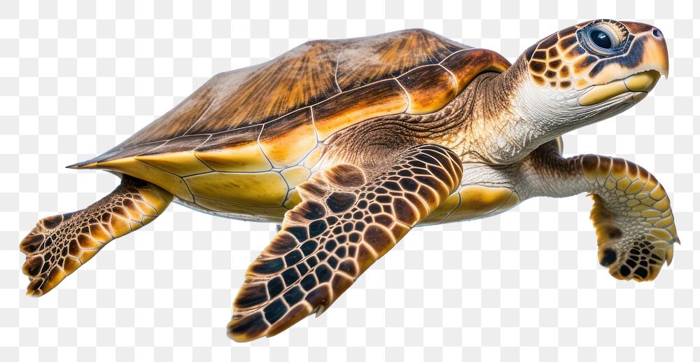 PNG Sea turtle swimming reptile animal. AI generated Image by rawpixel.