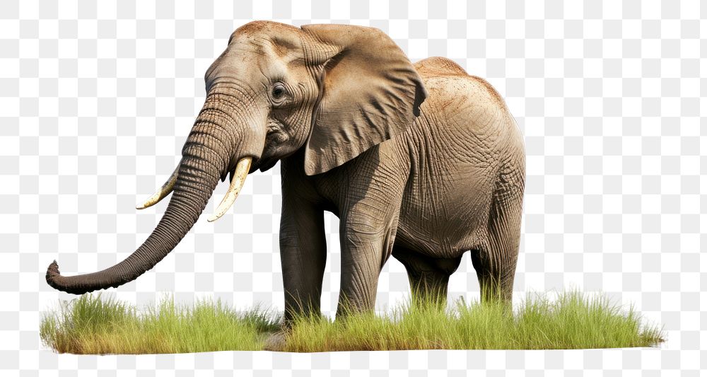 PNG African elephant wildlife animal mammal. AI generated Image by rawpixel.