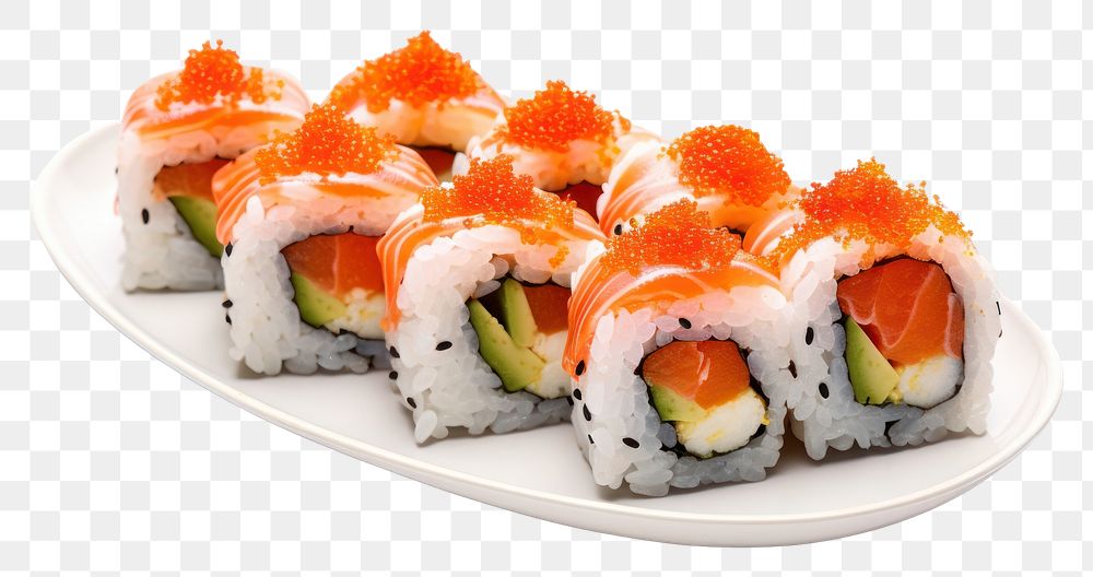 PNG Sushi sushi plate food. AI generated Image by rawpixel.