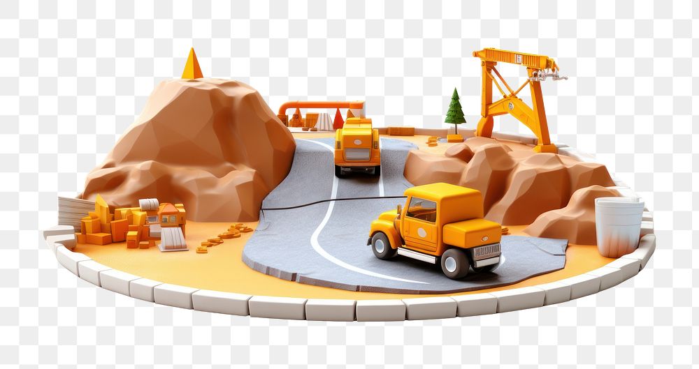 PNG Road construction  vehicle white background. AI generated Image by rawpixel.