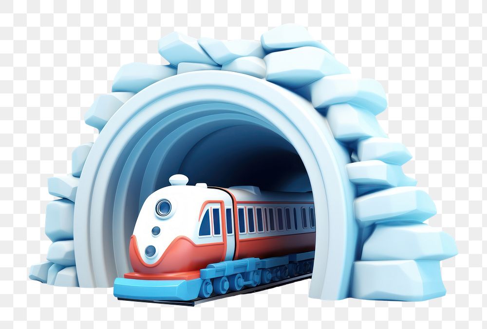 PNG Train tunnel vehicle snow. AI generated Image by rawpixel.