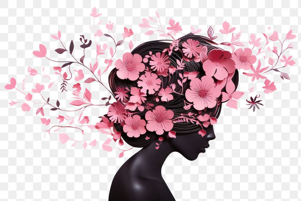 PNG  Flower adult plant woman. AI generated Image by rawpixel.