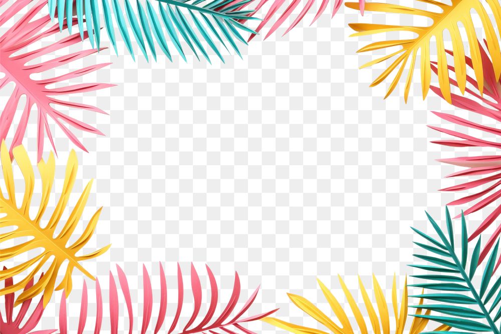 PNG Palm leaves backgrounds pattern nature. 