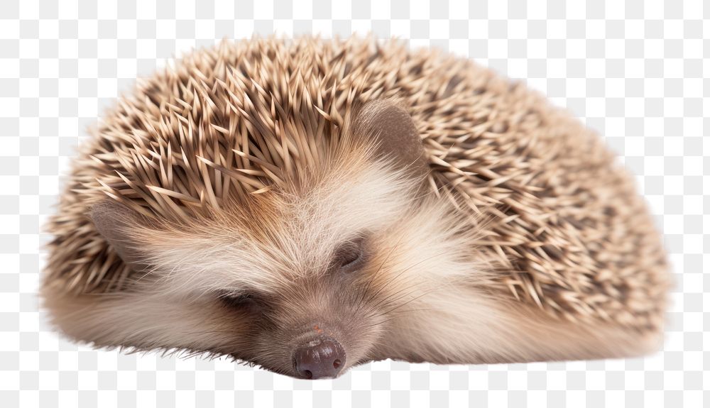 PNG Hedgehog sleep porcupine animal mammal. 