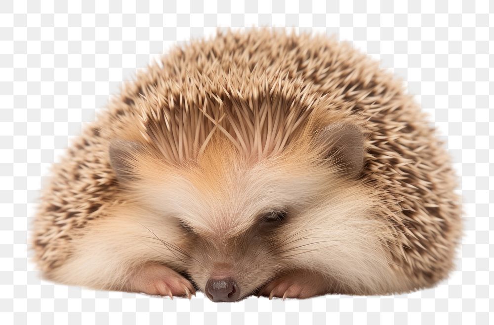 PNG  Hedgehog sleep porcupine animal mammal. AI generated Image by rawpixel.