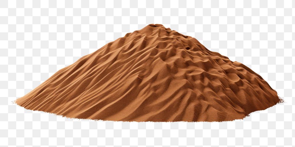PNG  Pile desert sand dune dessert food white background. AI generated Image by rawpixel.