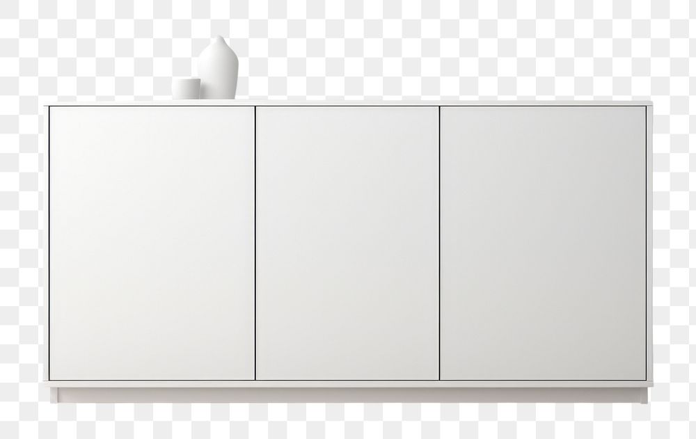 PNG  Minimalist cabinet sideboard furniture white. AI generated Image by rawpixel.