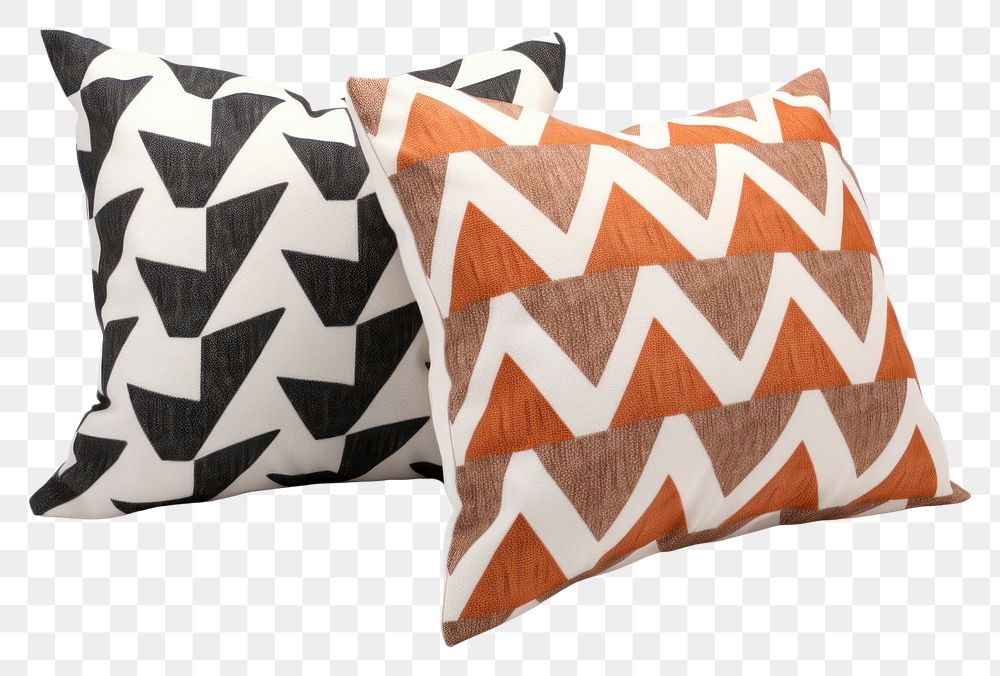 PNG  Two cushion pillows s  furniture. AI generated Image by rawpixel.