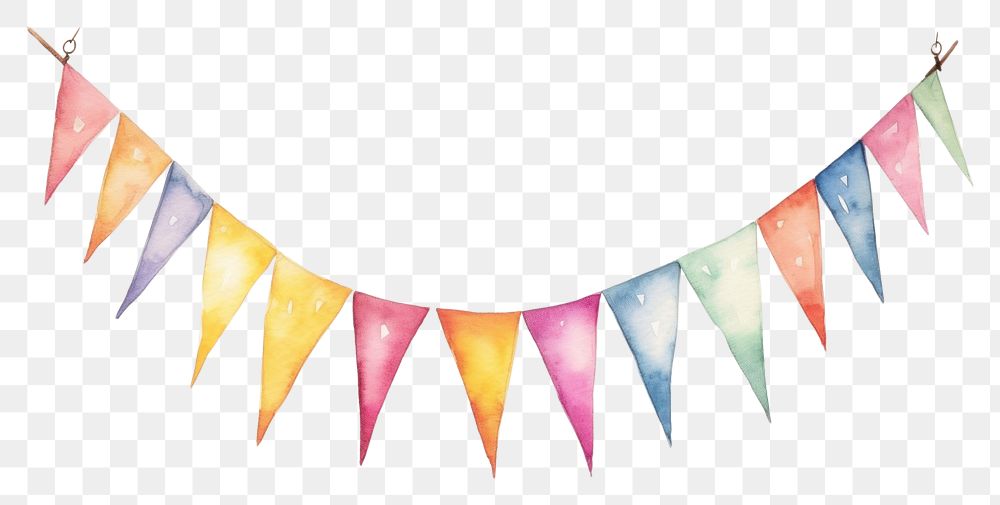 PNG Party decoration white background clothesline celebration