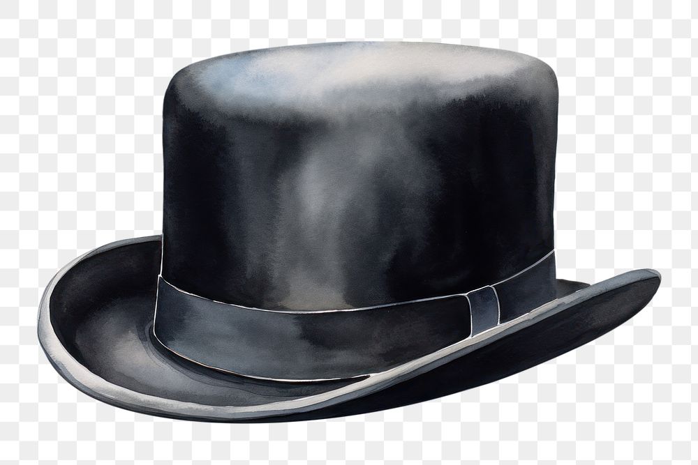 PNG A bowler hat black white background headwear. 