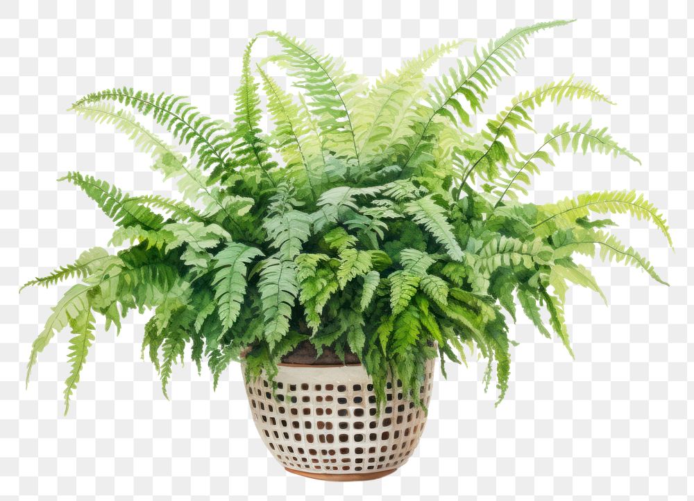 PNG  Boston Fern fern plant houseplant. AI generated Image by rawpixel.