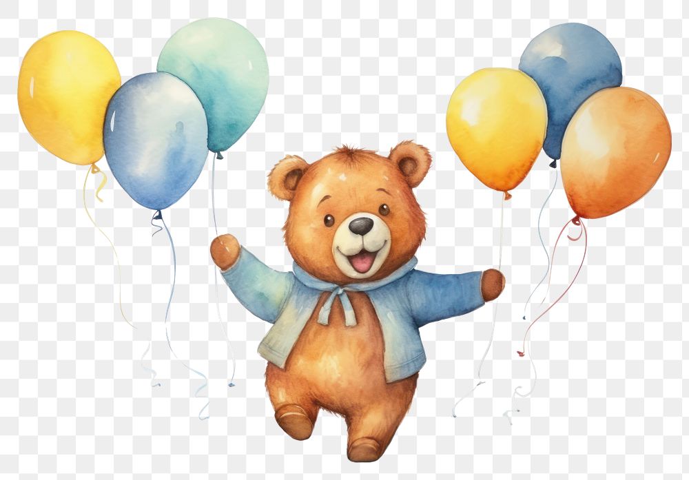 PNG Bear smile balloon toy representation