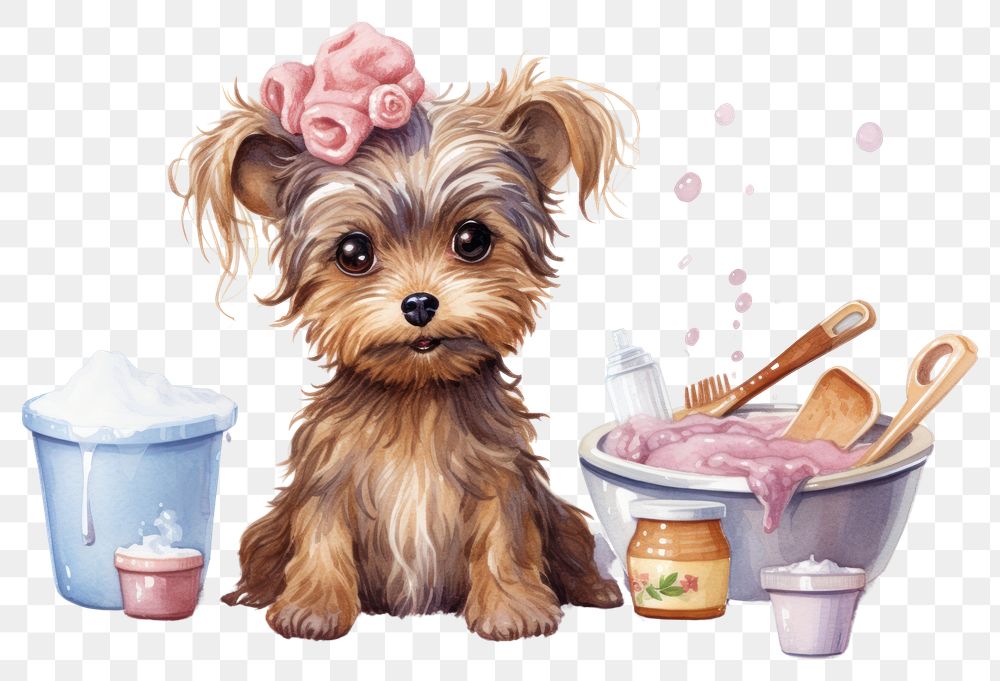 PNG Dog beauty salon character animal terrier mammal. 